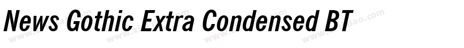 News Gothic Extra Condensed BT字体转换